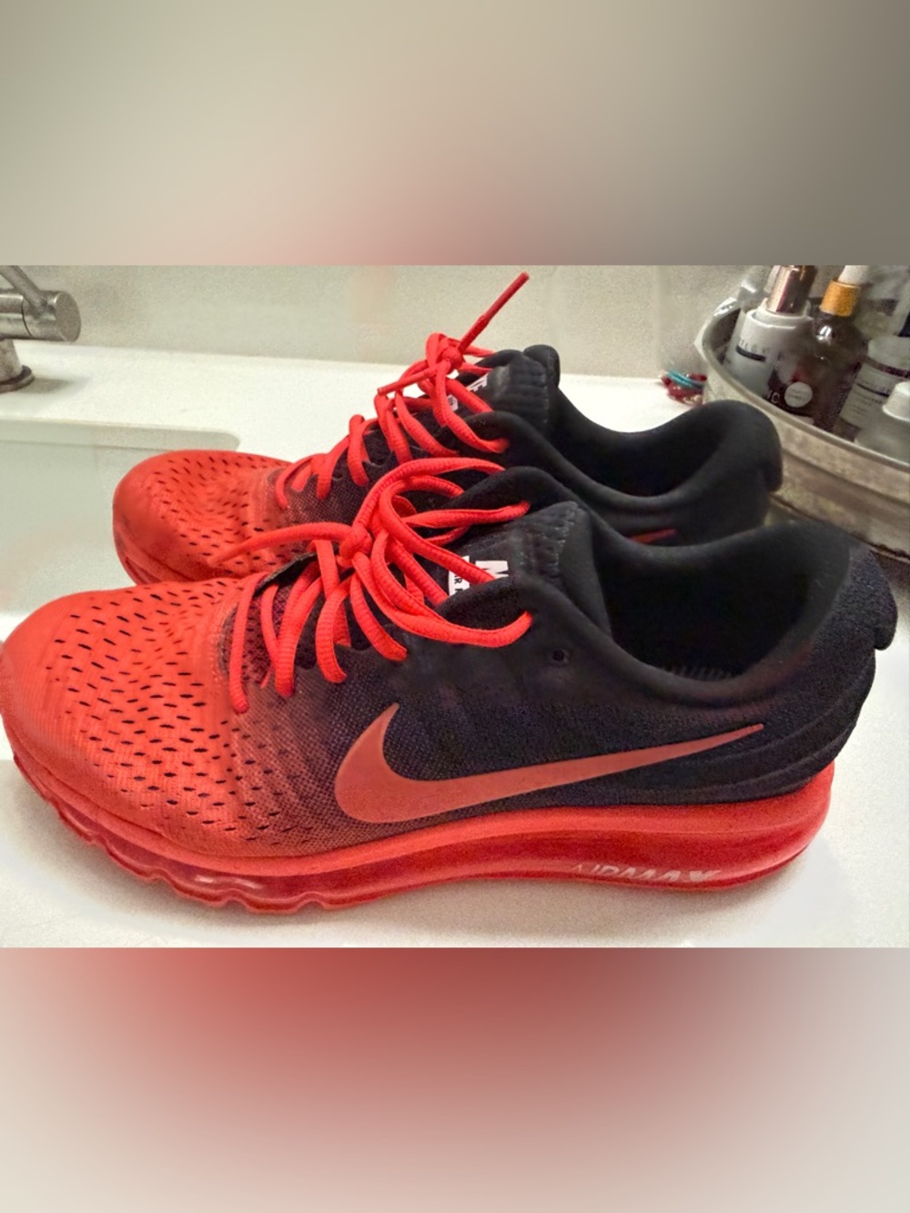 Nike Red and Black Athletic Sneakers
